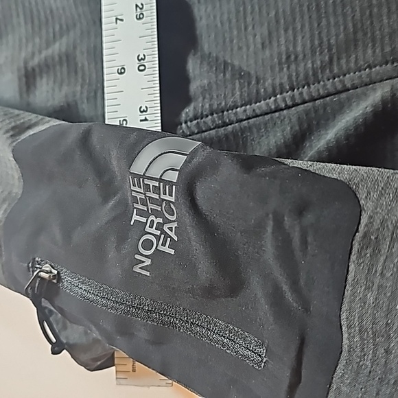Women's the North face large jacket long sleeve blackish/grey zippered pockets - Picture 8 of 10